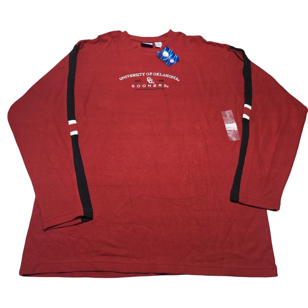 Vintage Oklahoma Sooners Shirt Mens XL Long Sleeve Cotton Thermal Y2k - New